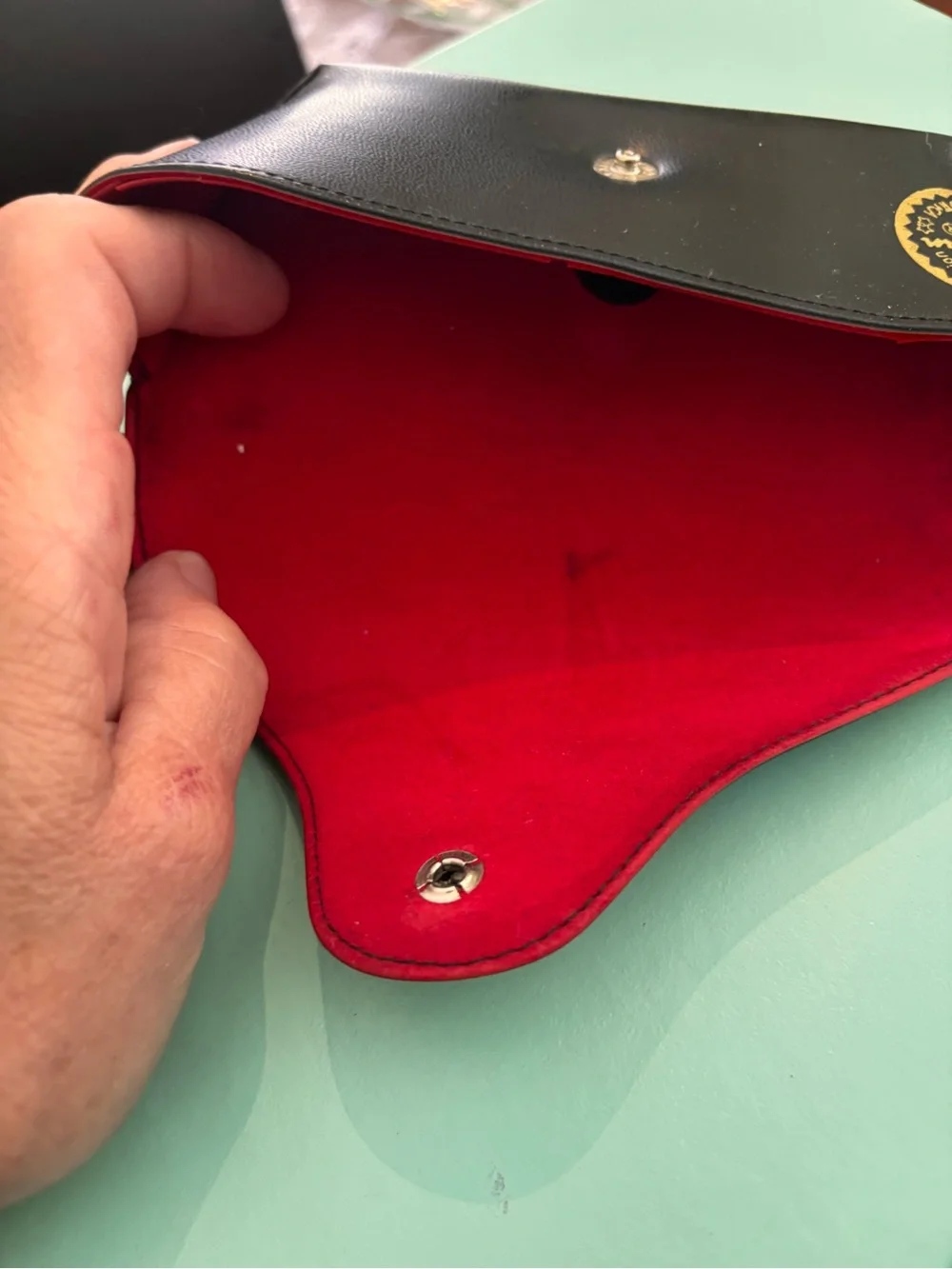 Ray-Ban Black and Red Sunglasses case unisex